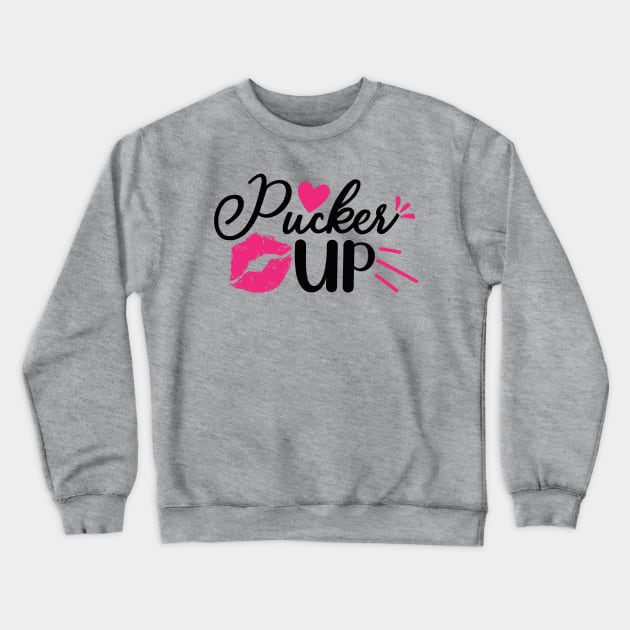 Pucker Up Crewneck Sweatshirt by VijackStudio